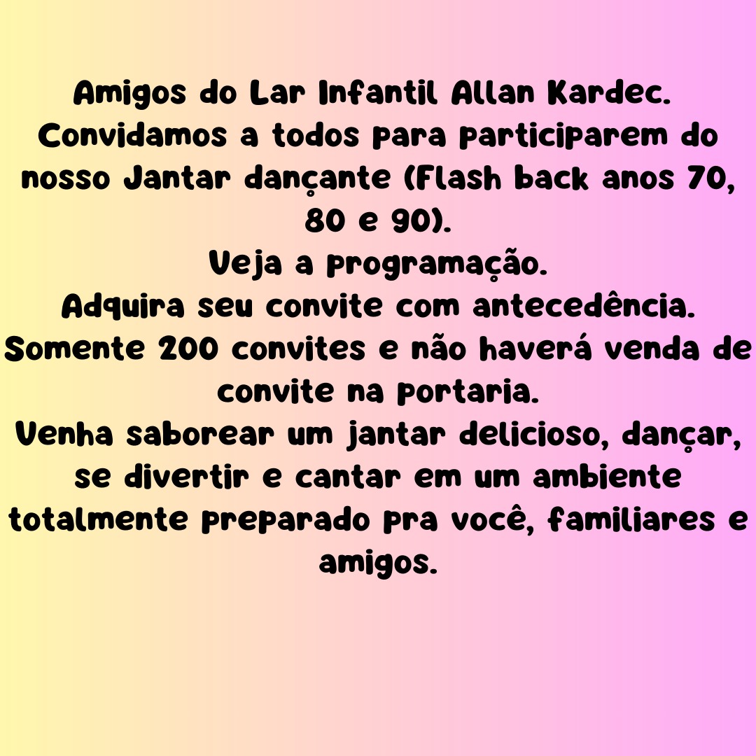 JANTAR DANÇANTE